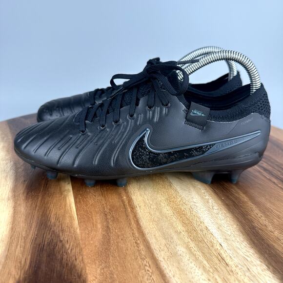 Mens 6.5 / Womens 8 - Nike Tiempo Legend 10 Elite FG Black Soccer Cleats NEW - Picture 3 of 7